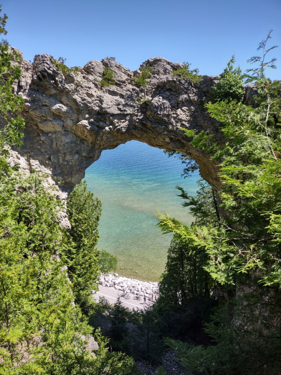 The island has an Arch Rock, but not like the one in Yosemite.
