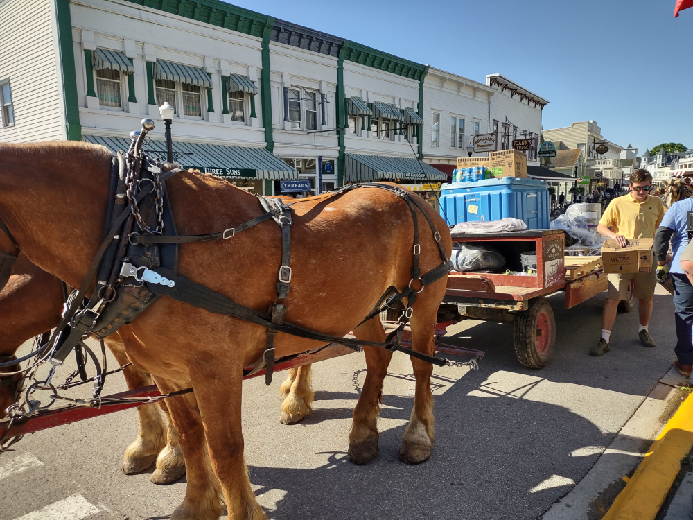 A delivery to a store