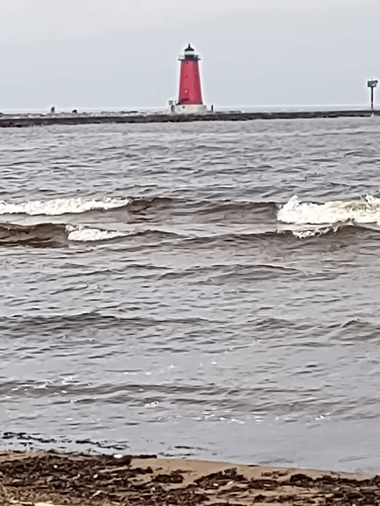 A lighthouse we saw from the beach.