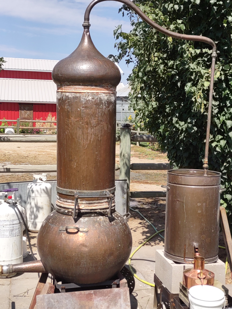 The distiller where they make the lavender oil